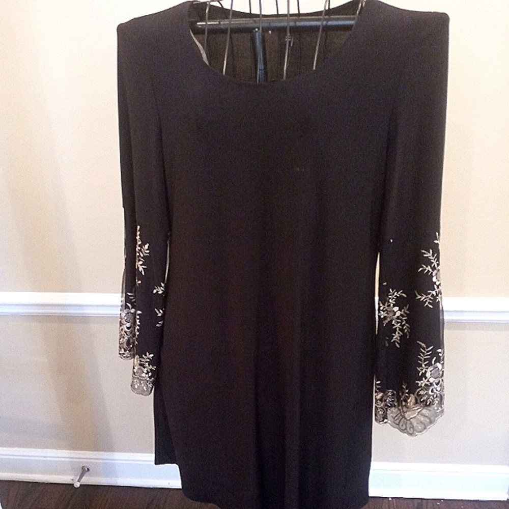 NWT! MSK Black & Gold embellished Dress. Size XL.